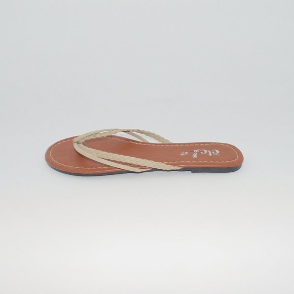 Rue21 Tan/Brown Flat Sandals Sizes 6-9 - Picture 4 of 8